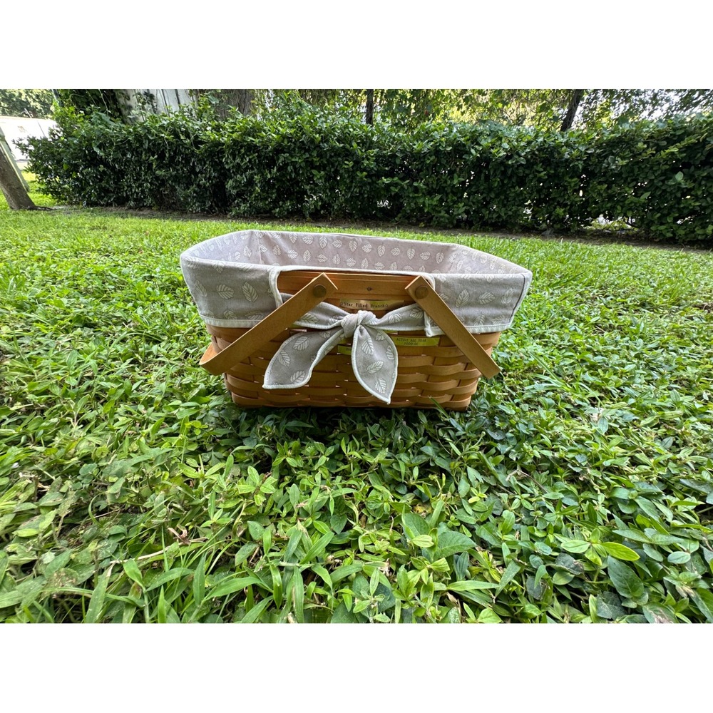 Longaberger 2000 Active Age Year Star Filled Branch Basket Liner Protector
